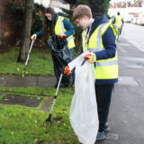 Students from New City College Ardleigh Green clean up litter in the community