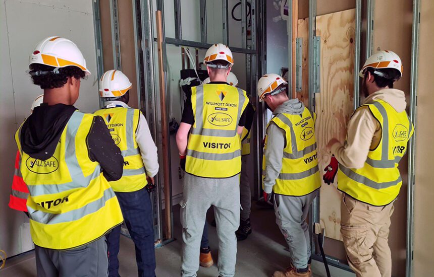 Students from New City College’s Construction & Engineering Centre in Rainham visited Willmott Dixon's Gascoigne Estate redevelopment project in Barking for an industry site visit.