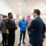 Skills minister Alex Burghart MP meets Sport Students at New City College