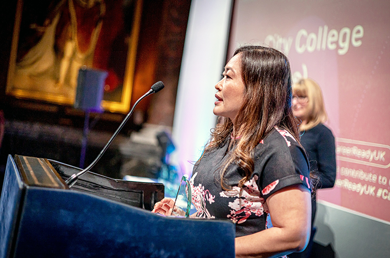 New City College Redbridge was named College of the Year at the Career Ready national awards at Drapers' Hall London for providing excellent careers advice and support to students.