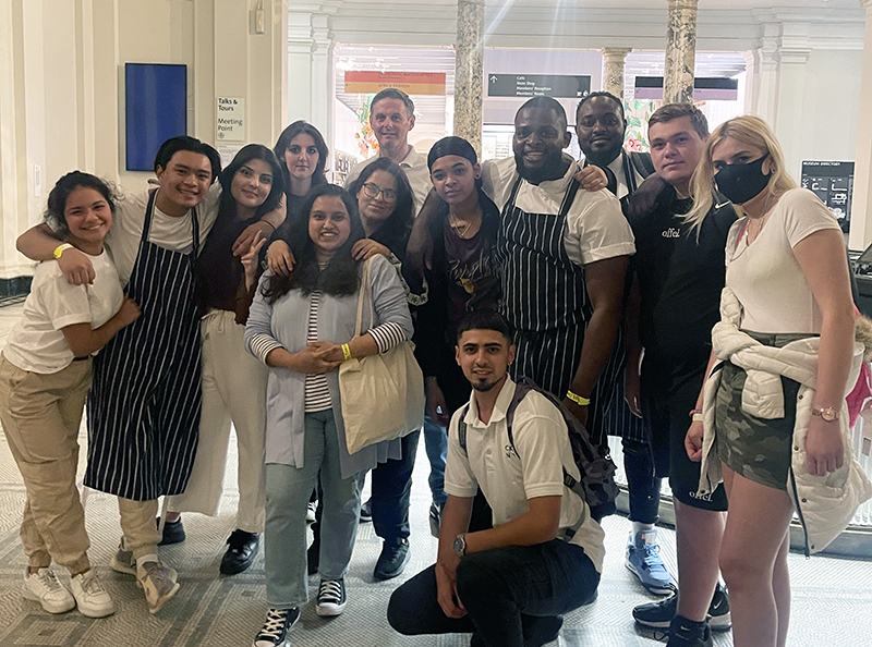 Catering students impress VIP visitors at V&A museum exhibition launch